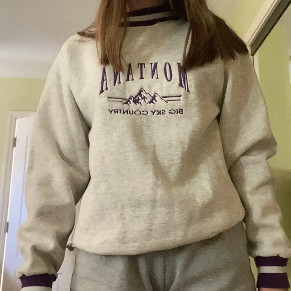 Signal sports Gray and purple Montana crewneck - Picture 7 of 10
